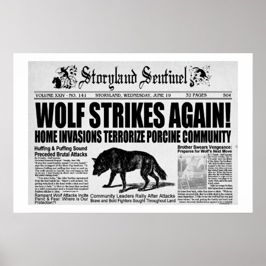 Drei kleine Schweine Poster (Vorne)