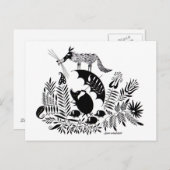 Drei kleine Schweine Postkarte (Vorne/Hinten)