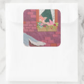 Drei kleine Schweine Quadratischer Aufkleber (Tasche)