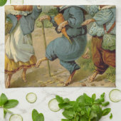 Drei kleine Schweine Vintage Märchen Handtuch (Gefaltet)