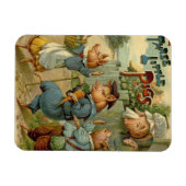 Drei kleine Schweine Vintage Märchen Magnet (Horizontal)