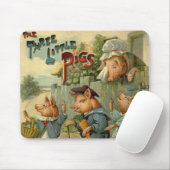 Drei kleine Schweine Vintage Märchen Mousepad (Mit Mouse)