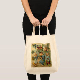 Drei kleine Schweine Vintage Märchen Tragetasche