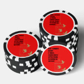Drei kleine Vögel Pokerchips (Stapel)