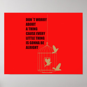 Drei kleine Vögel Poster