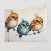 Drei kleine Vögel Postkarte (Vorderseite)