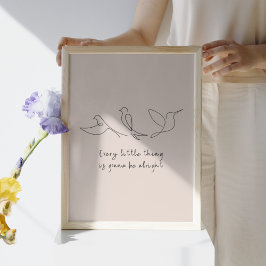 Drei kleine Vögel Song Kinder Schlafzimmer Kunst P Poster