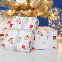 Drei kleine Vögel Spaß Weihnachtswrapping Papier