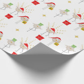 Drei kleine Vögel Spaß Weihnachtswrapping Papier Geschenkpapier (Ecke)
