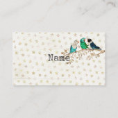 DREI KLEINE VÖGEL Visitenkarte (Rückseite)