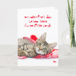 Drei kleine Worte kitten Valentine Feiertagskarte