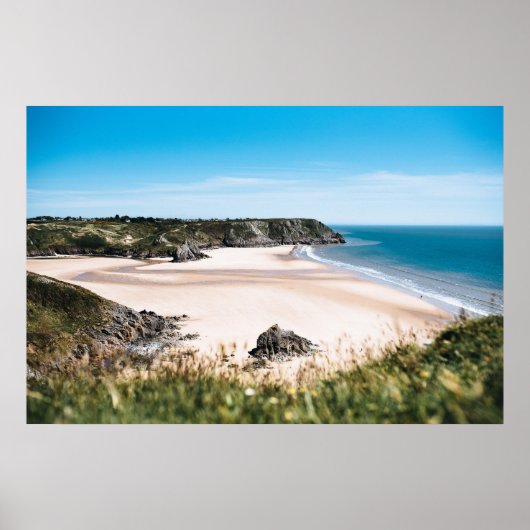 DREI KLIFFS BAY, GOWER, WALES POSTER (Vorne)