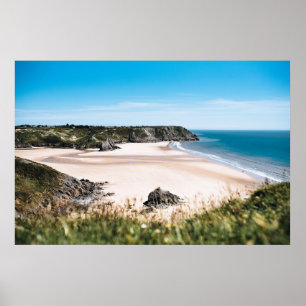 DREI KLIPPEN-BUCHT, GOWER, WALES POSTER