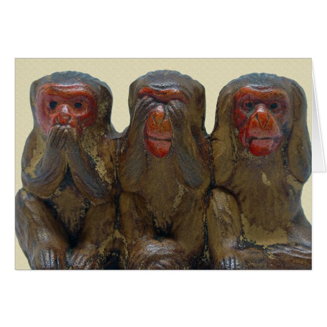 Drei kluge Affen (Vorderseite (Horizontal))