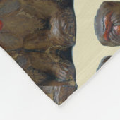 Drei kluge Affen Fleecedecke (Ecke)