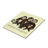 Drei kluge Affen Fliese (Seite)