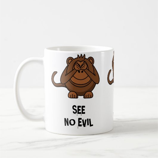 Drei kluge Affen Kaffeetasse (Links)