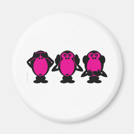 Drei kluge Affen Magnet