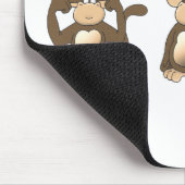 Drei kluge Affen Mousepads (Ecke)