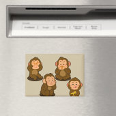 Drei kluge Affen plus eine normale Magnet (In Situ (Geschirrspüler))