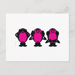 Drei kluge Affen Postkarte