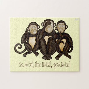 Drei kluge Affen Puzzle