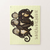 Drei kluge Affen Puzzle (Vertikal)