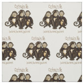 Drei kluge Affen Stoff (Muster)