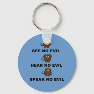 Drei kluge Affenketten Schlüsselanhänger