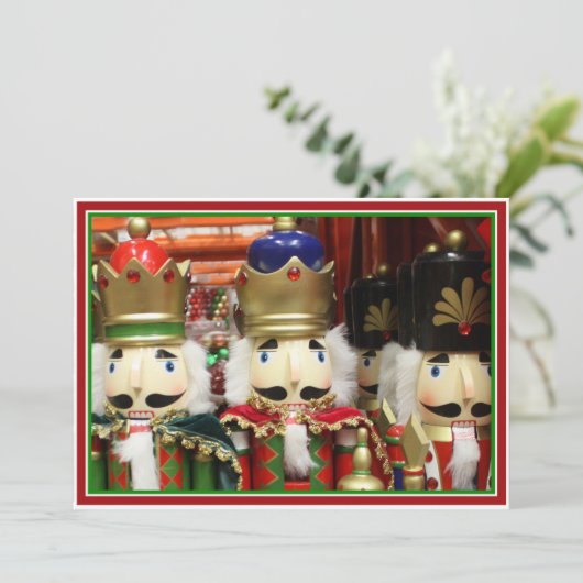 Drei kluge Cracker - Nutcracker Soldiers Einladung (Stehend Vorderseite)