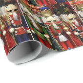 Drei kluge Cracker - Nutcracker Soldiers Geschenkpapier (Rolleneckpunkt)