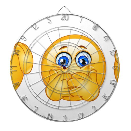 drei kluge Emojis Dartscheibe (vorne)