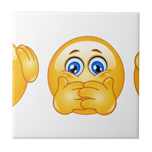 drei kluge Emojis Fliese (Vorderseite)