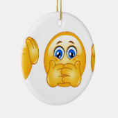 drei kluge Emojis Keramikornament (Rechts)