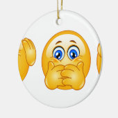 drei kluge Emojis Keramikornament (Links)