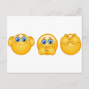 drei kluge Emojis Postkarte