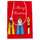 Drei kluge Männer auf der Red Medium Geschenktasch Mittlere Geschenktüte (Vorderseite)