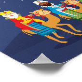 Drei kluge Männer auf Kamel Poster (Ecke)