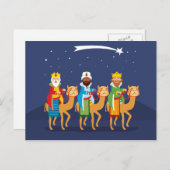 Drei kluge Männer auf Kamel Postkarte (Vorne/Hinten)