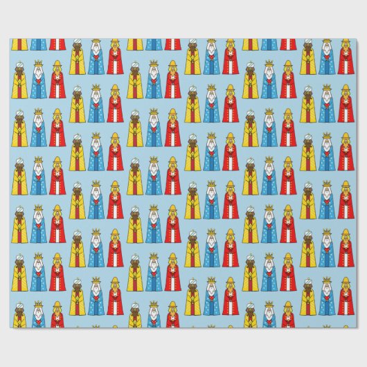 Drei kluge Männer in Light Blue Geschenkpapier (Flach)