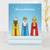 Drei kluge Männer in Light Blue Karte (Gelbe Blume)