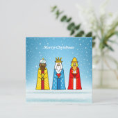 Drei kluge Männer in Light Blue Karte (Stehend Vorderseite)