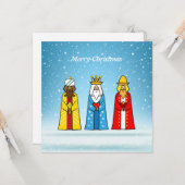 Drei kluge Männer in Light Blue Karte (Vorderseite/Rückseite Beispiel)