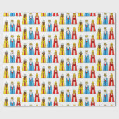 Drei kluge Männer in Weiß Geschenkpapier (Flach)