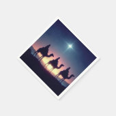 Drei kluge Männer nach einem Stern Serviette (Ecke)