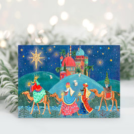 Drei kluge Männer Weihnachtsfeiertag | Grußkarten Feiertagskarte