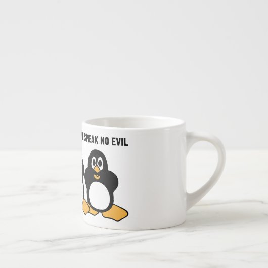 Drei kluge Pinguin-Entwurfs-Grafik Espressotasse (Rechts)