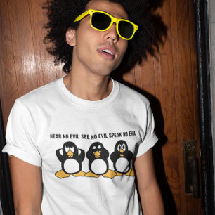 Drei kluger Penguins-Spaß T-Shirt