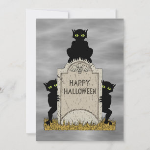 Drei Kobolde Frohes Halloween Einladung