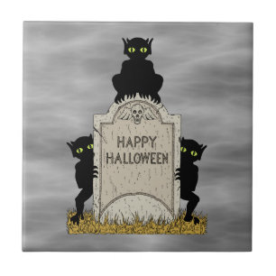 Drei Kobolde Frohes Halloween Fliese